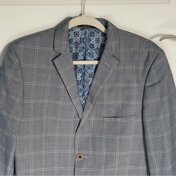 Paisley & Gray Slim Fit 2-Button Plaid Sport Coat Blazer Jacket 35408 - Picture 3 of 15